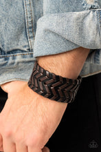 Load image into Gallery viewer, Biker Badlands - Black Bracelet - Paparazzi Jewelry
