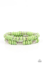 Load image into Gallery viewer, paparazzi-accessories-desert-rainbow-green-bracelet