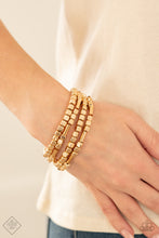 Load image into Gallery viewer, Metro Materials - Gold Bracelet - Paparazzi Jewelry