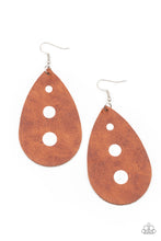 Load image into Gallery viewer, paparazzi-accessories-rustic-torrent-brown-earrings