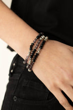 Load image into Gallery viewer, Stellar Strut - Black Bracelet - Paparazzi Jewelry