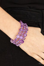 Load image into Gallery viewer, Girly Girl Glimmer - Purple Bracelet - Paparazzi Jewelry