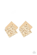Load image into Gallery viewer, paparazzi-accessories-square-with-style-gold-post earrings