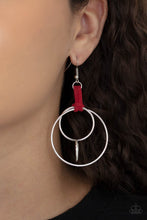 Load image into Gallery viewer, Fearless Fusion - Red Earrings - Paparazzi Jewelry