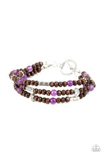 Load image into Gallery viewer, paparazzi-accessories-woodsy-walkabout-purple-bracelet