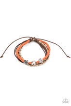 Load image into Gallery viewer, paparazzi-accessories-raffia-remix-orange-bracelet