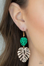 Load image into Gallery viewer, Palm Tree Cabana - Green Earrings - Paparazzi Jewelry