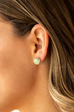 Load image into Gallery viewer, Simply Serendipity - Green Post Earrings - Paprazzi Jewelry