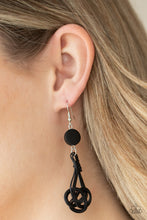 Load image into Gallery viewer, Twisted Torrents - Black Earrings - Paparazzi Jewelry