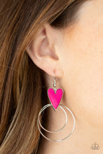 Load image into Gallery viewer, Happily Ever Hearts - Pink Earrings - Paparazzi Jewelry