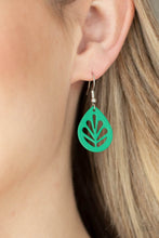 Load image into Gallery viewer, LEAF Yourself Wide Open - Green Earrings - Paparazzi Jewelry