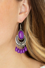 Load image into Gallery viewer, Prairie Flirt - Purple Earrings - Paparazzi Jewelry