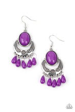 Load image into Gallery viewer, paparazzi-accessories-prairie-flirt-purple-earrings