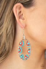 Load image into Gallery viewer, Off The Rim - Blue Earrings - Paparazzi Jewelry