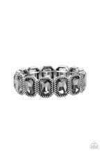 Load image into Gallery viewer, paparazzi-accessories-studded-smolder-silver-bracelet