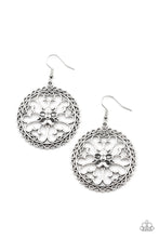 Load image into Gallery viewer, paparazzi-accessories-floral-fortunes-silver-earrings