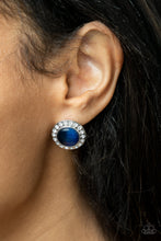Load image into Gallery viewer, Glowing Dazzle - Blue Post Earrings - Paparazzi Jewelry