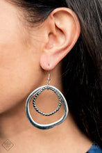 Load image into Gallery viewer, Spinning With Sass - Silver Earrings - Paparazzi Jewelry