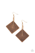 Load image into Gallery viewer, paparazzi-accessories-block-party-posh-copper-earrings