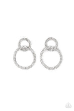 Load image into Gallery viewer, paparazzi-accessories-intensely-icy-white-post earrings