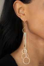 Load image into Gallery viewer, Demurely Dazzling - Gold Earrings - Paparazzi Jewelry