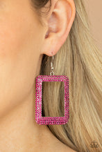 Load image into Gallery viewer, World FRAME-ous - Pink Earrings - Paparazzi Jewelry