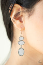 Load image into Gallery viewer, Tiers Of Tranquility - White Earrings - Paparazzi Jewelry