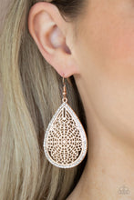 Load image into Gallery viewer, Fleur de Fantasy - Rose Gold Earrings - Paparazzi Jewelry