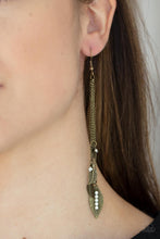 Load image into Gallery viewer, 窶気himing Leaflets - Brass Earrings - Paparazzi Jewelry