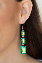 Load image into Gallery viewer, Cosmic Red Carpet - Green Earrings - Paparazzi Jewelry