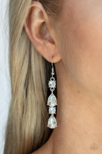 Load image into Gallery viewer, Raise Your Glass to Glamorous - White Earrings - Paparazzi Jewelry