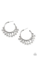 Load image into Gallery viewer, paparazzi-accessories-happy-independence-day-silver-earrings