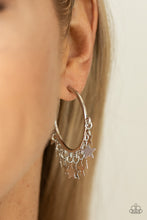Load image into Gallery viewer, Happy Independence Day - Silver Earrings - Paparazzi Jewelry