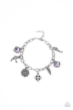 Load image into Gallery viewer, paparazzi-accessories-fancifully-flighty-purple-bracelet