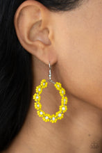 Load image into Gallery viewer, Festively Flower Child - Yellow Earrings - Paparazzi Jewelry