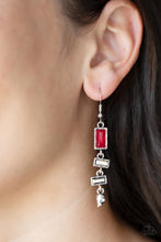 Load image into Gallery viewer, Modern Day Artifact - Red Earrings - Paprazzi Jewelry