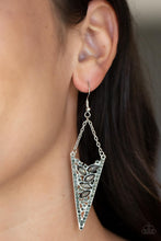 Load image into Gallery viewer, Sharp-Dressed Drama - Silver Earrings - Paparazzi Jewelry