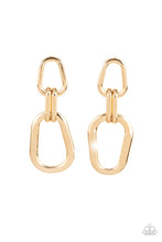 Load image into Gallery viewer, paparazzi-accessories-harmonic-hardware-gold-post earrings