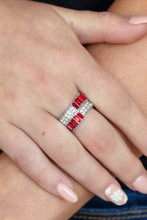 Load image into Gallery viewer, Put Them in Check - Red Ring - Paparazzi Jewelry