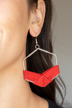 Load image into Gallery viewer, Suede Solstice - Red Earrings - Paparazzi Jewelry