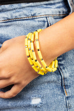 Load image into Gallery viewer, Radiantly Retro - Yellow Bracelet - Paparazzi Jewelry