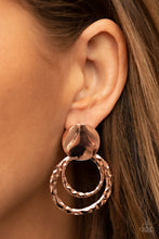 Load image into Gallery viewer, Ancient Arts - Copper Post Earrings - Paparazzi Jewelry