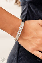 Load image into Gallery viewer, Doubled Down Dazzle - White Bracelet - Paparazzi Jewelry