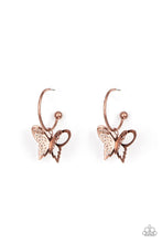 Load image into Gallery viewer, paparazzi-accessories-butterfly-freestyle-copper-earrings