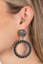 Load image into Gallery viewer, Playfully Prairie - Black Post Earrings - Paparazzi Jewelry