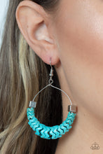 Load image into Gallery viewer, Capriciously Crimped - Blue Earrings - Paparazzi Jewelry