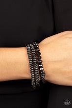 Load image into Gallery viewer, Gutsy and Glitzy - Black Bracelet - Paparazzi Jewelry