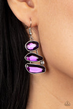 Load image into Gallery viewer, Gem Galaxy - Purple Earrings - Paparazzi Jewelry