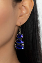 Load image into Gallery viewer, Gem Galaxy - Blue Earrings - Paparazzi Jewelry