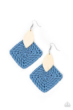 Load image into Gallery viewer, paparazzi-accessories-sabbatical-weave-blue-earrings